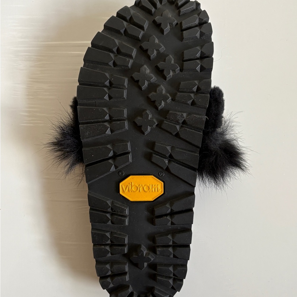 Sacai Mixed Fur Slide Sandals View 5
